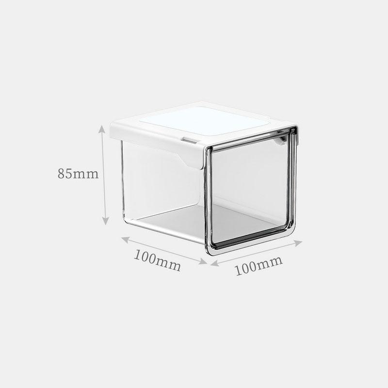 

12ASDS4141A Plastic Drawer Style Storage Box Self Adhesive Large Capacity Makeup Storage Container Transparent Space Saving