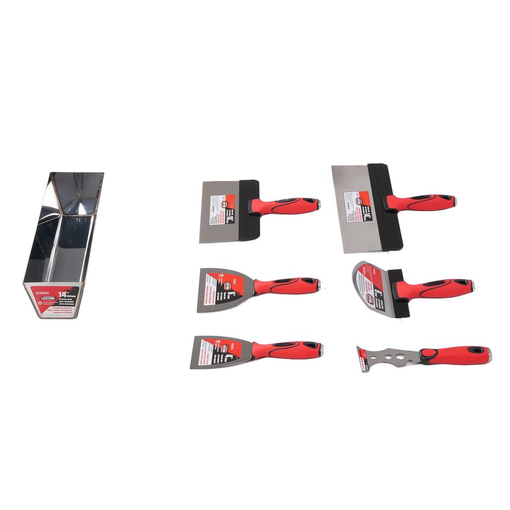 Drywall Finishing Hand Tool Kit Multifunctional Stainless Steel Drywall Mud Tools Set for