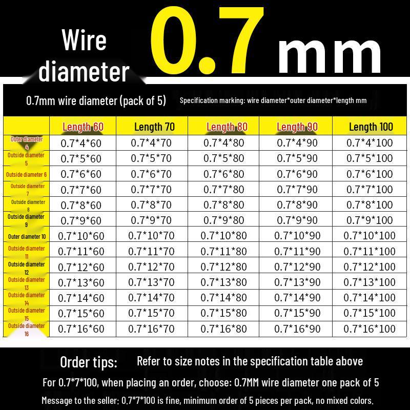 Universal Y-Type Compression Spring, 0.2-2.0mm Wire Diameter, Small Pressure Return Spring