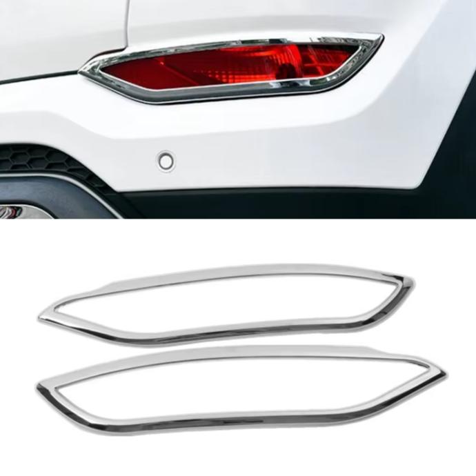 ABS Chrome Front Fog Light Cover Trim For Hyundai Tucson 2015-2018 Fog Lamp Bezel Frame Exterior Styling Accessory