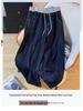 Plus Size Elastic Waist Wide-Leg High-Waisted Floor-Length Jeans for Women