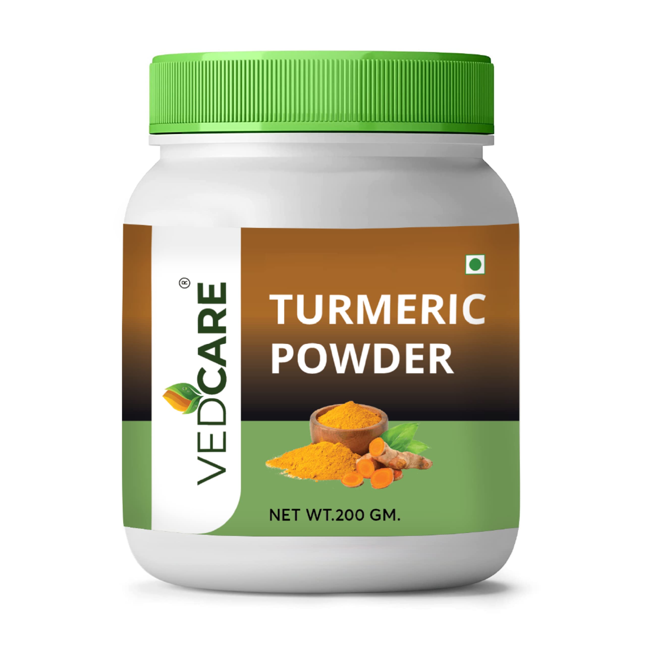 Vedcare Turmeric Powder Pure & Natural | Vegan, Gluten Free and NO Additives, 200gm