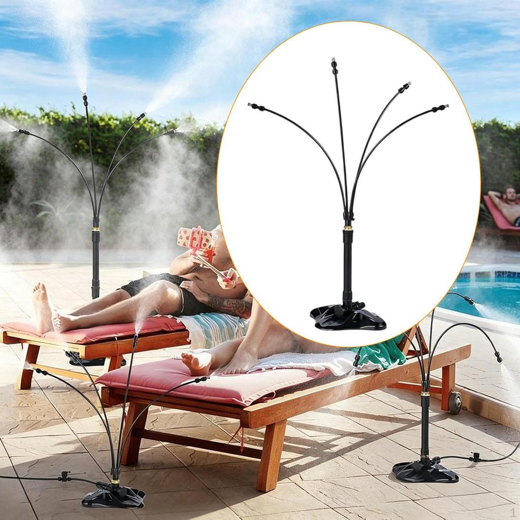 Stand Misting System Accessories Backyard Sprinkler Adjustable Patio Professional Cooling Beach BBQ