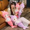 55Cm Squishy Mermaid Humanoid Doll Plush Pillow Purple Pink Aquatic Animal Cartoon Plushie Sleeping Companion Gift