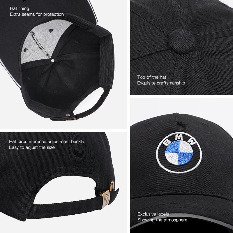 2026 Hot Car Badge Peaked Cap Sports Sunshade Baseball Hat For BMW X3 X4 X5 E28 E90 F20 E46 E60 E70 GT Series i3 i4 G26 F01 F02 M3 M4 M5