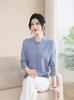 Chic Spring Knit Loose Sweater for Middle-Aged Women - Age-Defying Base Layer Top