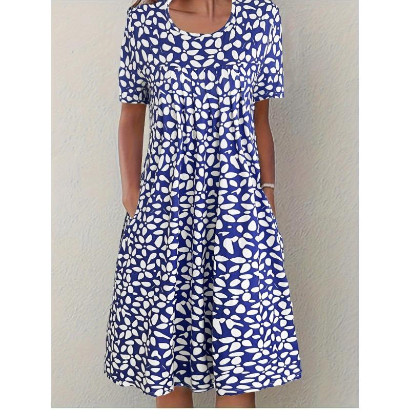 IHUASU Abiti casual estivi primaverili a maniche corte con scollo rotondo Design internazionale