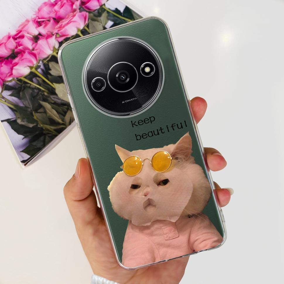 For Xiaomi Redmi A3 Case RedmiA3 Flower Cartoon Fundas Soft Silicone Casing For Xiaomi Poco C61 PocoC61 Coque Ultra Slim Cover