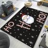 Christmas Gnome Pine Ball Print Area Rug Non Slip Floor Mat Xmas Holiday Home Decor Indoor Living Bedroom Festive Carpet