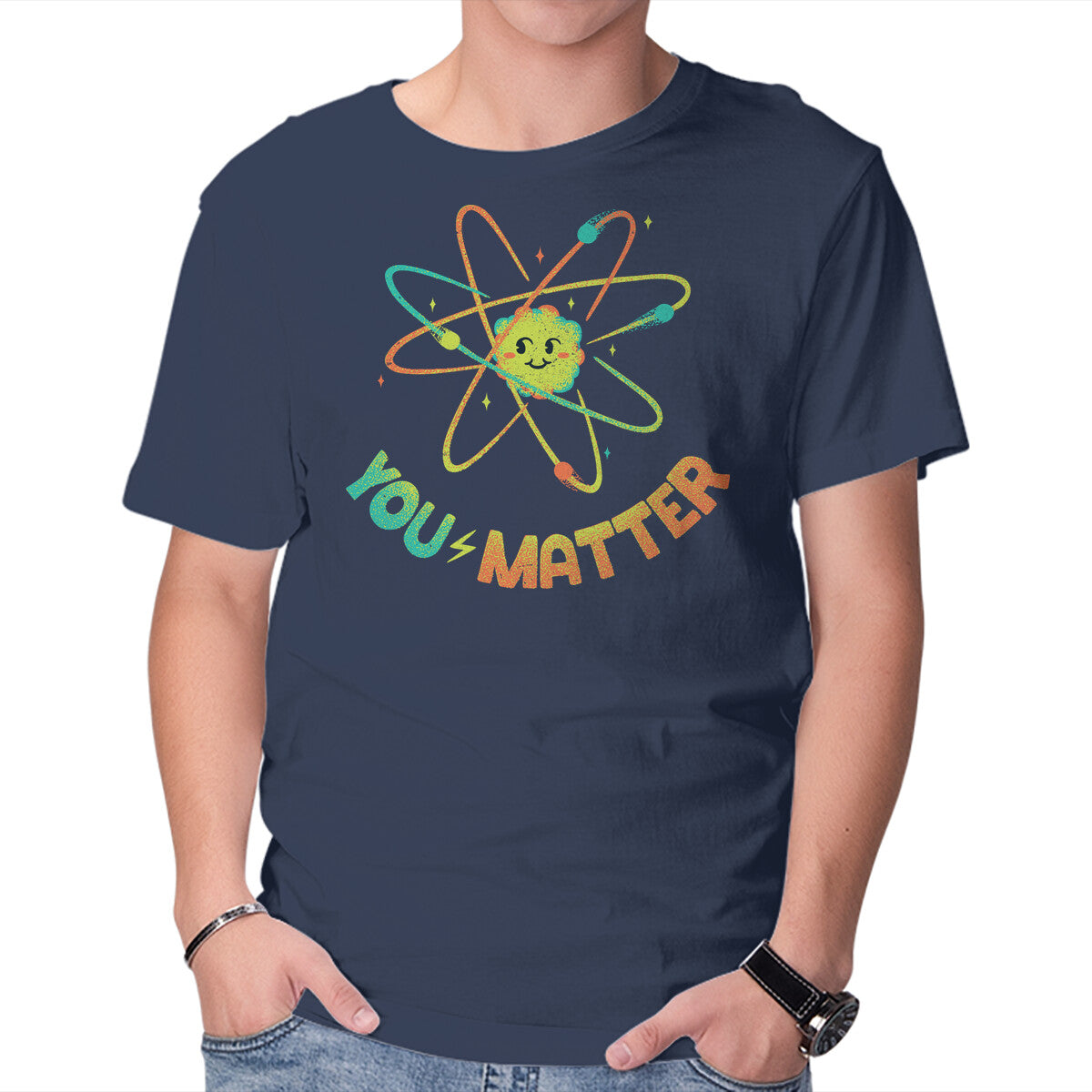 Unisex Crew Neck T-Shirt You Matter Atom Science Graphic Short Sleeve Casual Tee XXXL