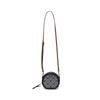 TORY BURCH Tang Liboqi T Monogram presbyopia printed compact jacquard leather round cake bag crossbody bag mini women's navy blue 88027-405