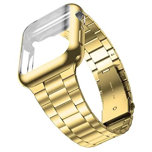 Cinturino Metallico+Custodia in TPU per Apple Watch 46mm 42mm 45mm 44mm 49mm 42mm 40 41mm Braccialetto iWatch Serie 11 10 Ultra 9 8 7 6 SE 5 Custodia