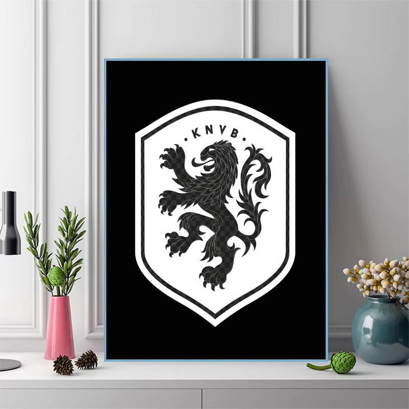 Netherlands national football Pattern 3pcs 100% Round Full Drill 5D DIY Diamond Painting Embroidery Cross Stitch Rhinestone Décor