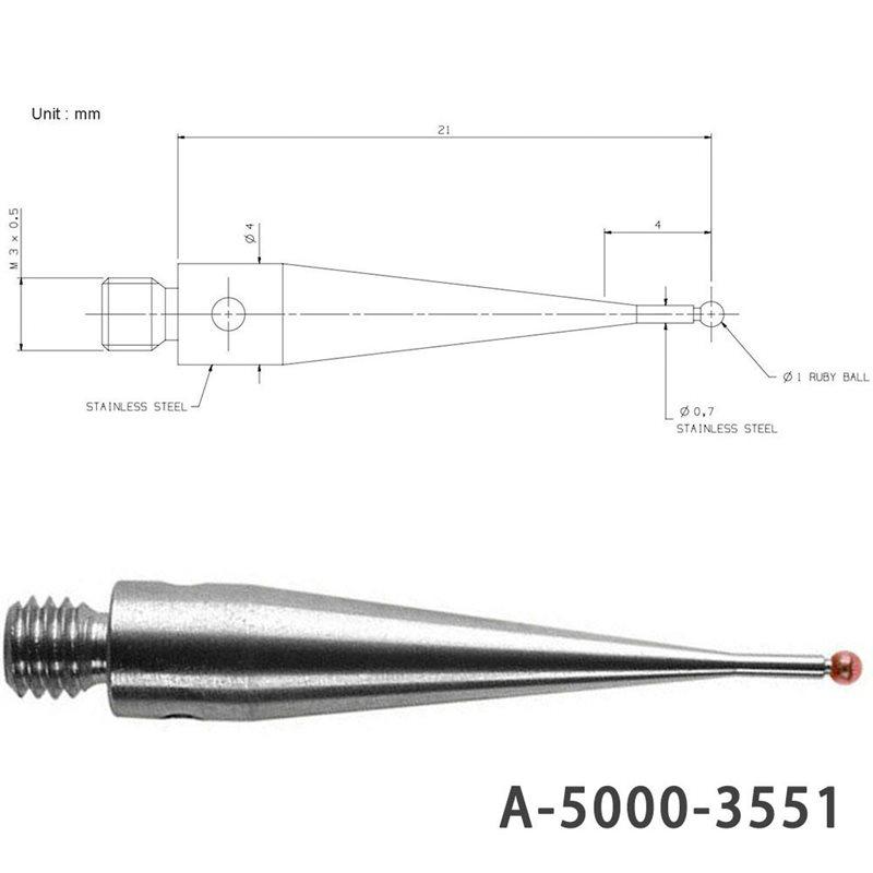 Frischer CMM Tastkopf A-5000-3551 Mit 1mm Kugelspitzen 1Stück M3 Gewinde Für CNC Werkzeugmaschinen-Tastköpfe