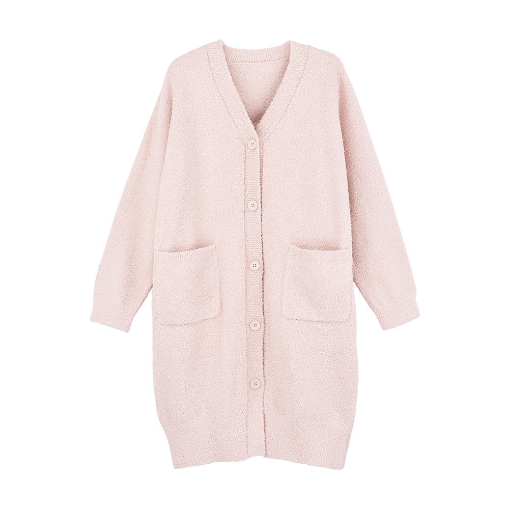 Damen Fleecegefütterter Kapuzen-Cardigan und Lange Hose Set