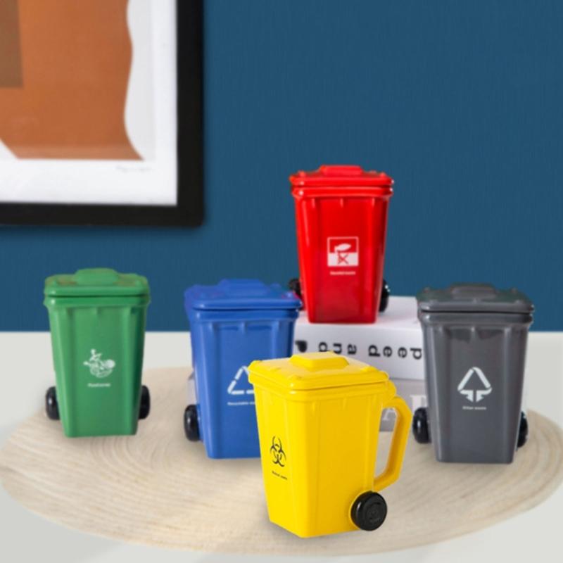 3D Trash Can Design Ceramic Coffee Mugs 400ml Creative Kitchen Cup Garbage Can Shape Mugs For Home Office Gift