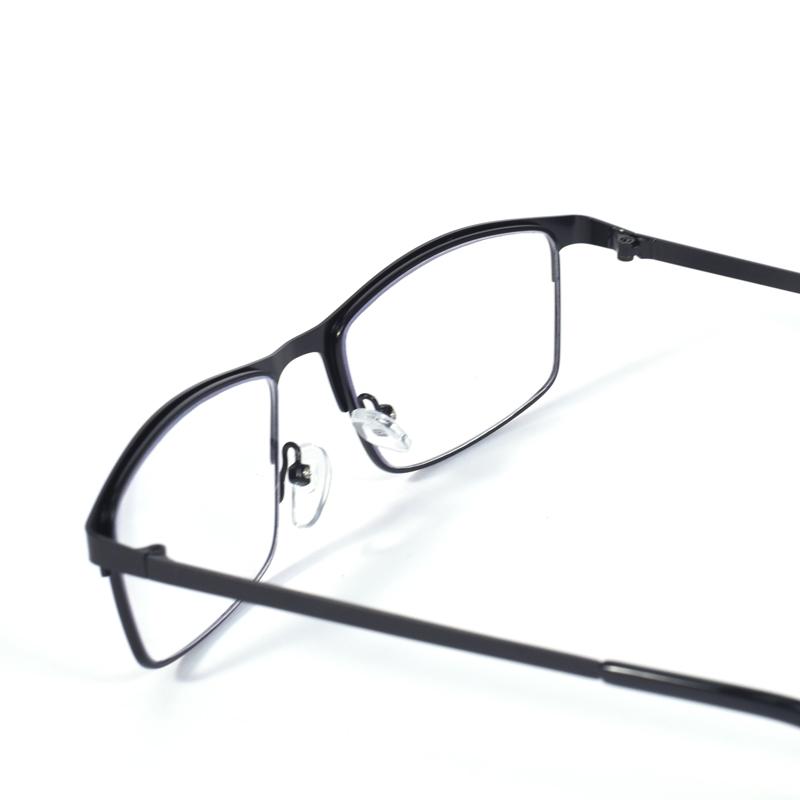 Black Color Metal Reading Glasses Full Frame Elderly Presbyopia Glasses Blue Light Blocking Eyeglasses Fashion Ultralight +175