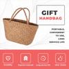 Casual Straw Bag Natural Wicker Tote Bags Women Braided Handbag