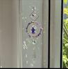 Crystal Circle Sun Catcher Hanging Wind Chime Light Cather Colorful Rainbow Prism Love Crystal Pendant Home Garden Decoration