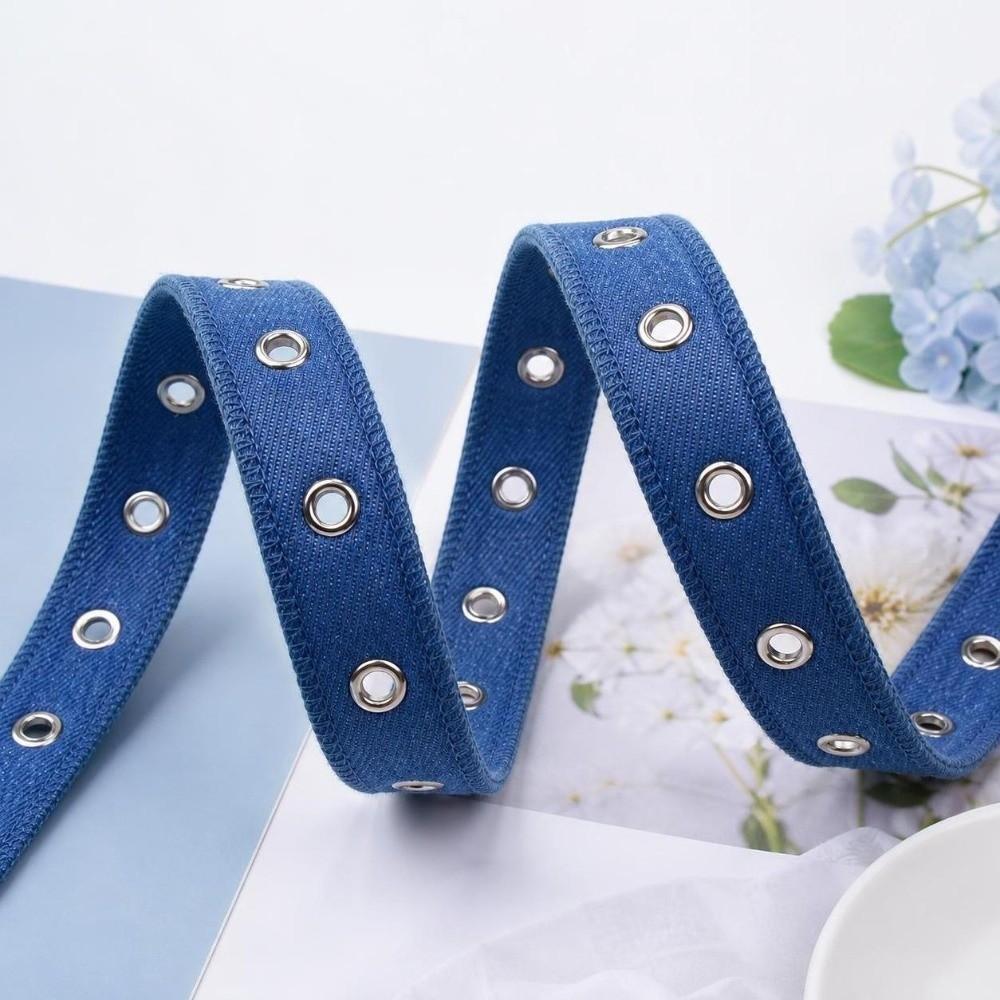 Slim Fit Denim Waist Belt Heart Shape Buckle Fashion Denim Belt For Women Girls