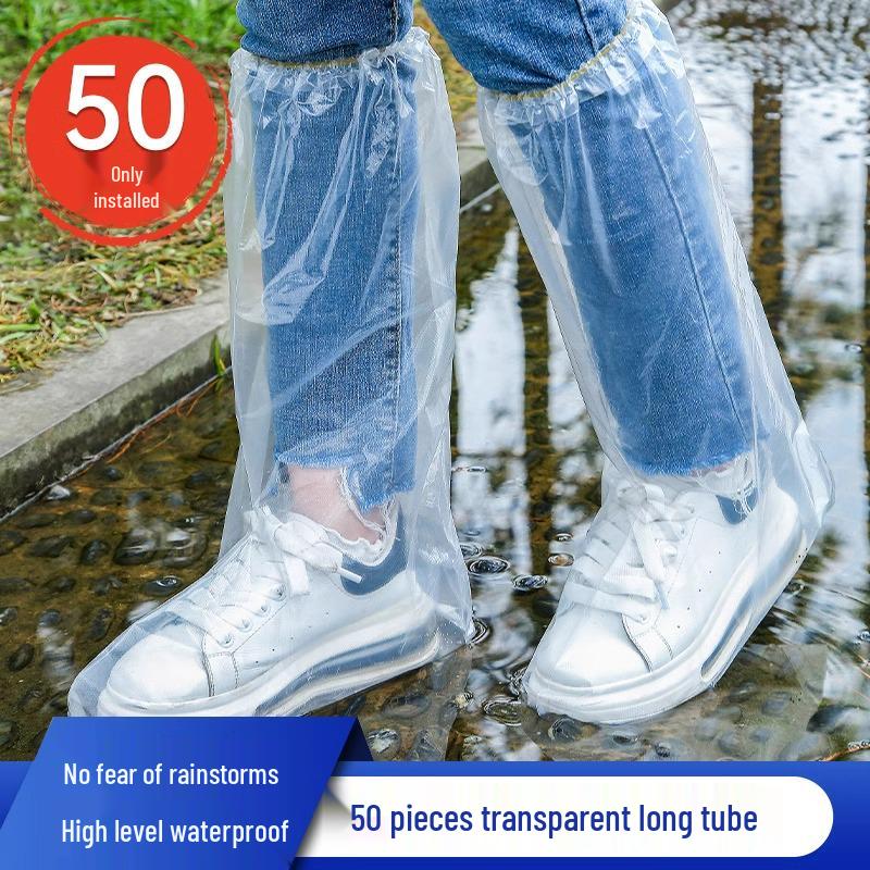 Waterproof Non-Slip Transparent Disposable Rain Boot Covers