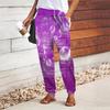 Women Musical Note Printing Pants Lace Up Elastic Waist Loose  Trousers Casual Long Pants Trousers with Pockets