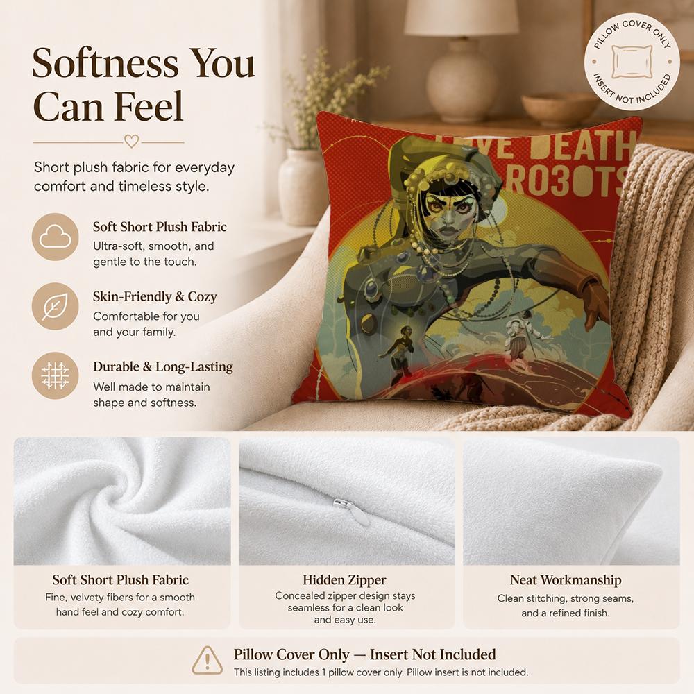 Animation L-Love, Death & RobotsS Cushion Cover Double-Sided Printed Pillow Cover Hypoallergenic Dust-Mite Proof