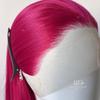 Hot Pink Lace Front Wig Mira Cosplay Wig 26inch Long Straight Hair Wig 13*4 Lace Frontal Anime Cosplay High Quality Fibers