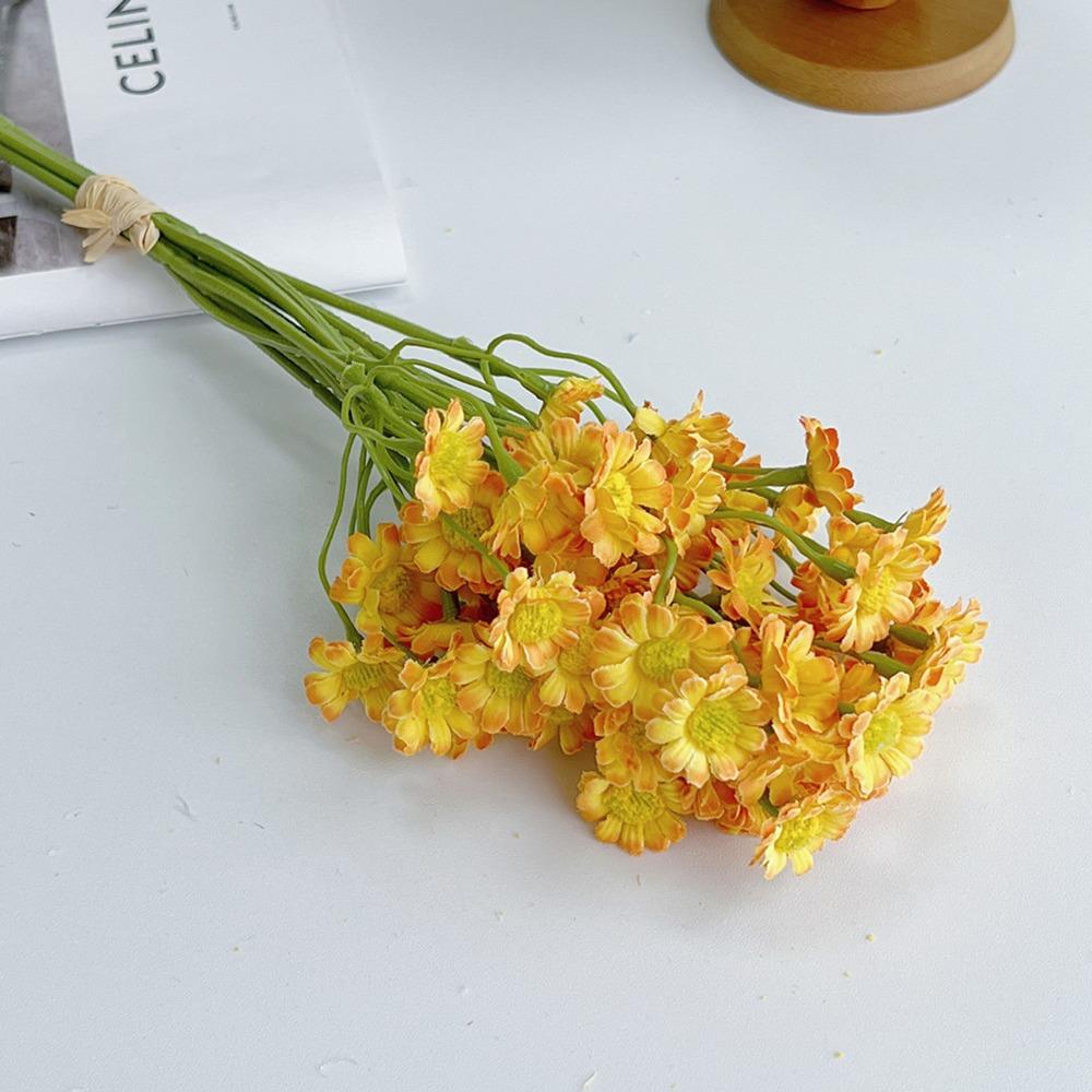60 Heads Artificial Daisy Flowers Silk Petals Photo Props Chamomile Simulation Flower Multicolor Fake Flower Bouquet