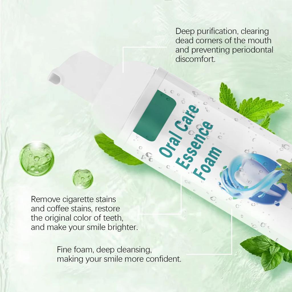 60ml Teeth Whitening Mousse Toothpaste Foam Repair Gum Stain Remover Oral Refresh Brightening Improve Yellow Teeth Mouss