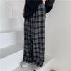 Retro Teens Harajuku Plus Size Hip Hop Streetwear Autumn Women Plaid Pants Casual Oversize Loose Wide Leg Trouser