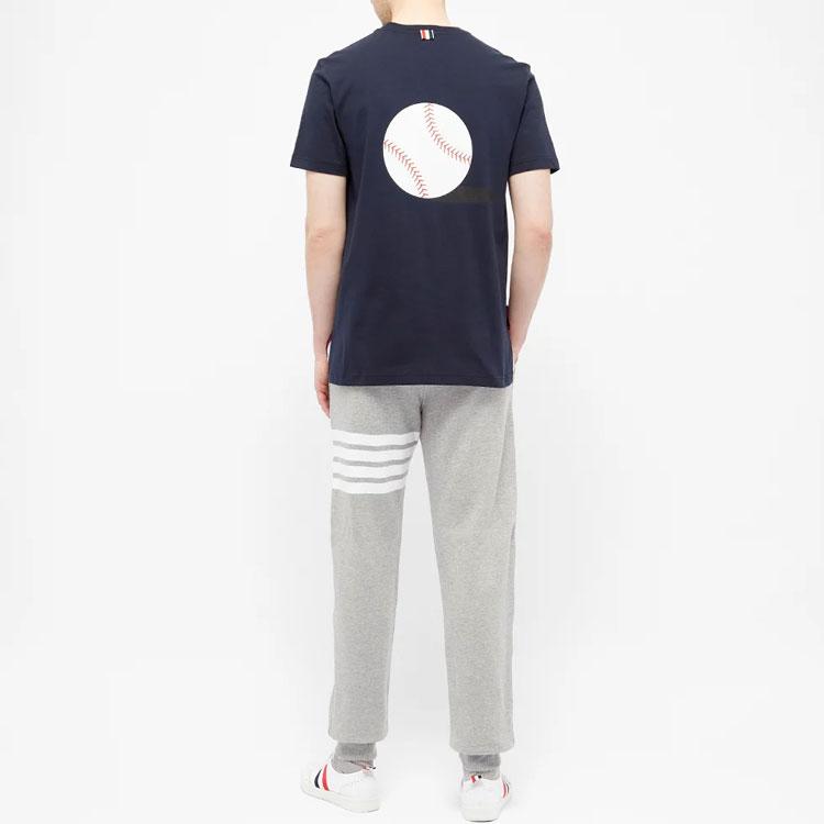THOM BROWNE Short-Sleeved Crewneck Knitted T-Shirt MJS111A-01454-415