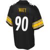 Pittsburgh Steelers Football Jersey Black with Yellow/White Accents "Watt 90" Classic Striped Design Athletic Jersey 3d Prints T-shirt