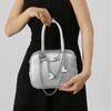 High-end Niche Light Luxury Silver Handbag for Women, 2024 New Summer Handbag, Casual Style Crossbody Pillow Bag