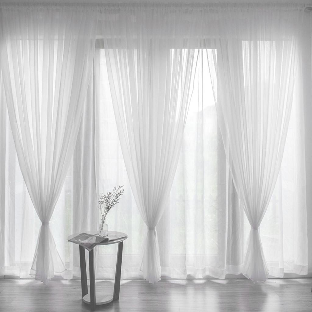 Leaves Sheer Curtain Tulle Window Voile Drape 1 Panel Fabric