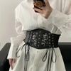 Retro Style Lace Belts Tie Rope Corset Belts Punk Fashion Girdle Belts  Women