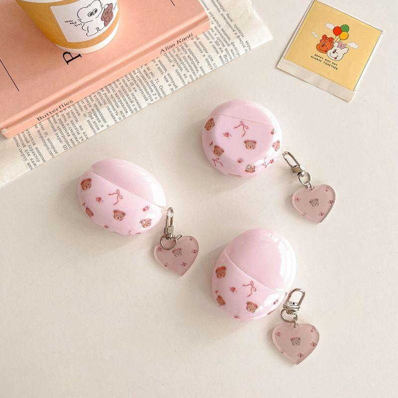 

Защитный чехол для наушников Новинка Чехол для наушников Freebuds6 Yue Yan SE3/5i/4e Bluetooth Четыре Пять Защитный чехол Freebuds Pro4 Pro3 для женщин Huawei Freebuds 6 [Pink Bows Bear] send pendant