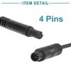 ACROPIX Prodlužovací kabel zadní kamery Kabel palubní kamery Kabel pro kameru zpětného pohledu do auta 4pinový 1M Černý 1ks