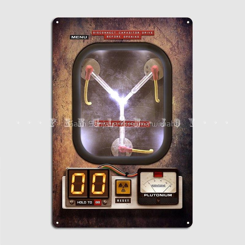 Steampunks Rustikaler Fluxkompensator Metallschild Kino Küche Klassische Höhle Pub Plaketten Blechschild Poster