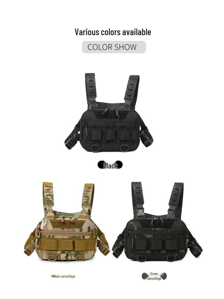 Tactical Chest Pack: Multifunctional Camouflage Vest Bag for Men's Outdoor Sports & Cycling