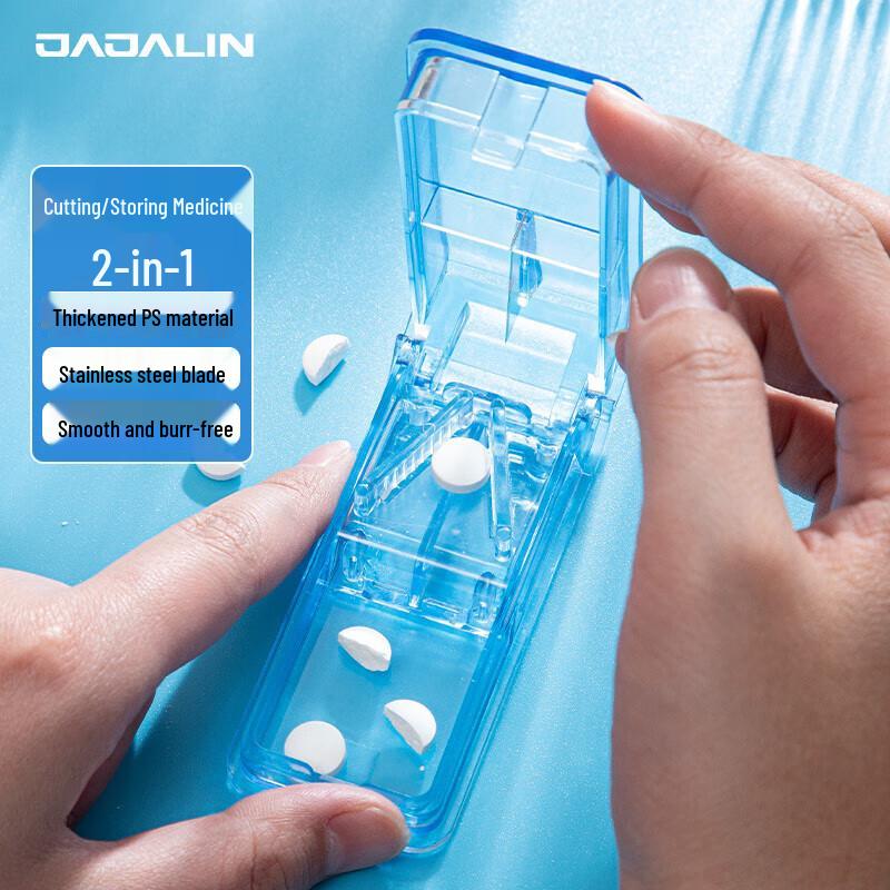 JAJALIN Portable Pill Cutter and Storage Case