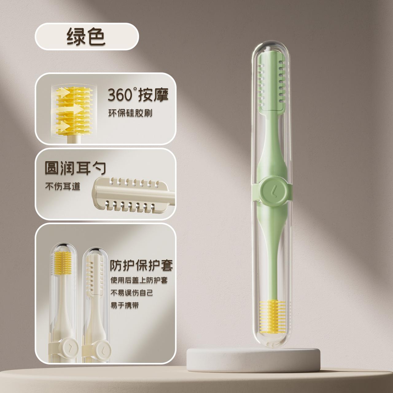 Многофункциональный триммер для волос в носу Ручной Двойная головка Двойное назначение Очиститель Набор Очиститель ушей и носа Массажер