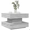 VidaXL 360-degree Rotating Coffee Table Sonoma Grey 50x50x34.5 Cm, Side Table, Living Room Table, Modern Coffee Table, 858475