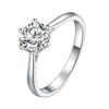 Crown Classic Six-Prong Moissanite Ring, 1 Carat D Color Stone, Perfect Gift for Her