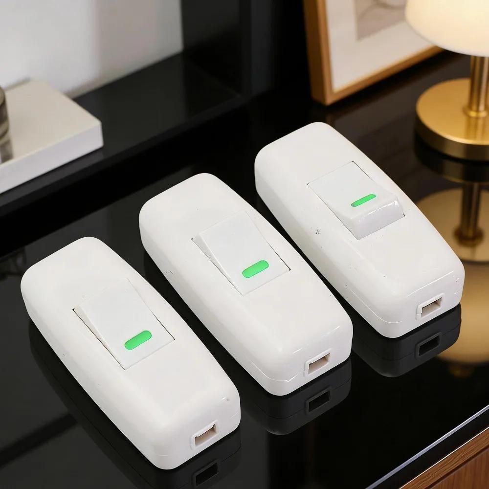 High Power Light Switch Boat Shape Household Switches Replacement White Inline ON/OFF Table Lamp Switch Electrical Accessories