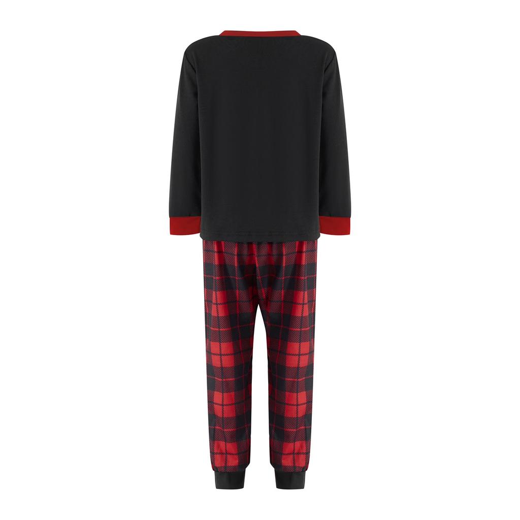 Family Matching Christmas Plaid Loungewear Set with Long Sleeve Top and Pants