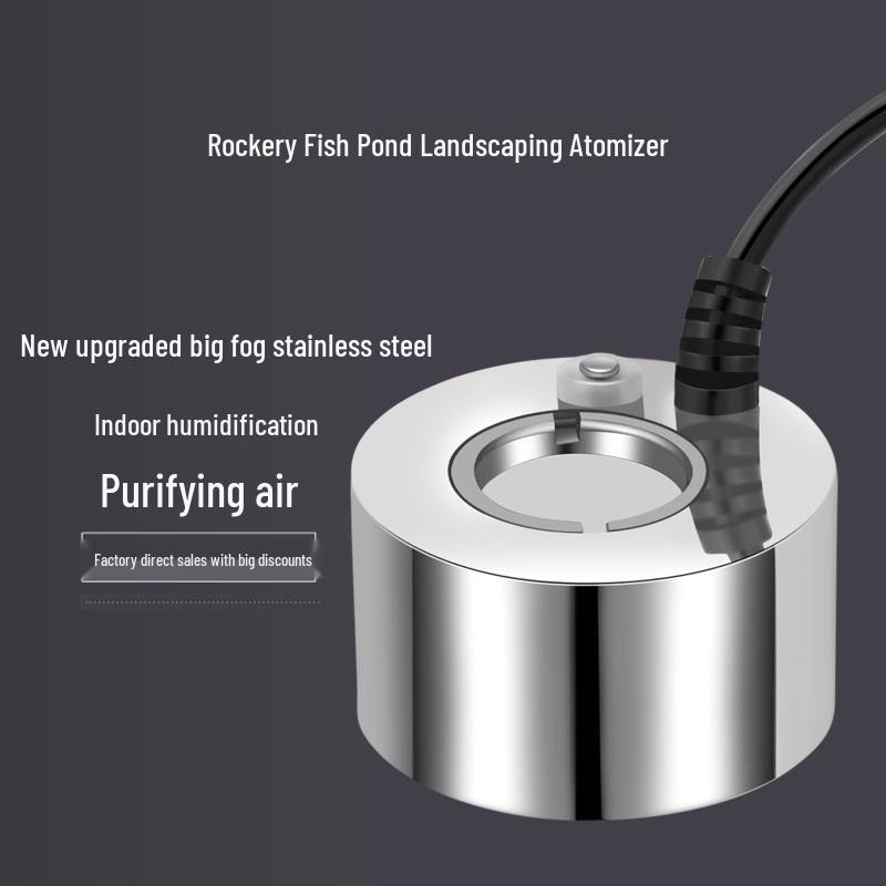 Colorful Lights 24V Fog Maker with Large Mist Output and Water Shortage Auto-Off for Aquariums and Rockeries