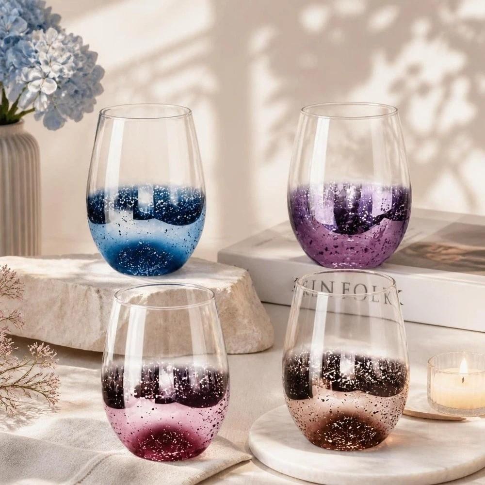 550ML Star Sky Cup Transparent Clear Glass Cup Juice Cup Water Milk Mug  Bar