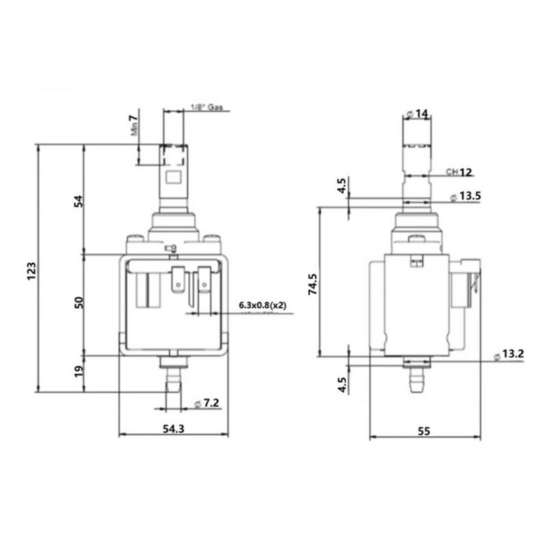 ELECTRO VALVE Pump for ULKA EP4 EP5 Solenoid Valve for JURA SAECO SOLIS Delonghi Coffee Maker Parts