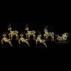 LED Deer with 40 LEDs 7 Pcs Gold PET